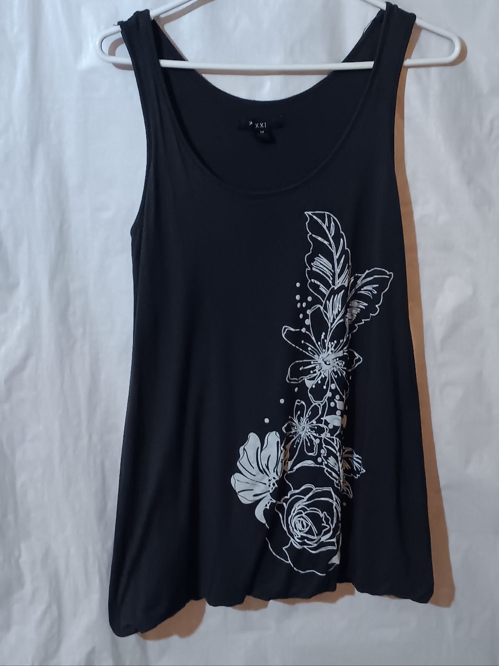 Forever 21 Grey Floral Top